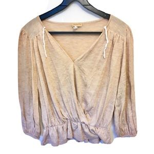 Janette Plus | Beige Top Blouse